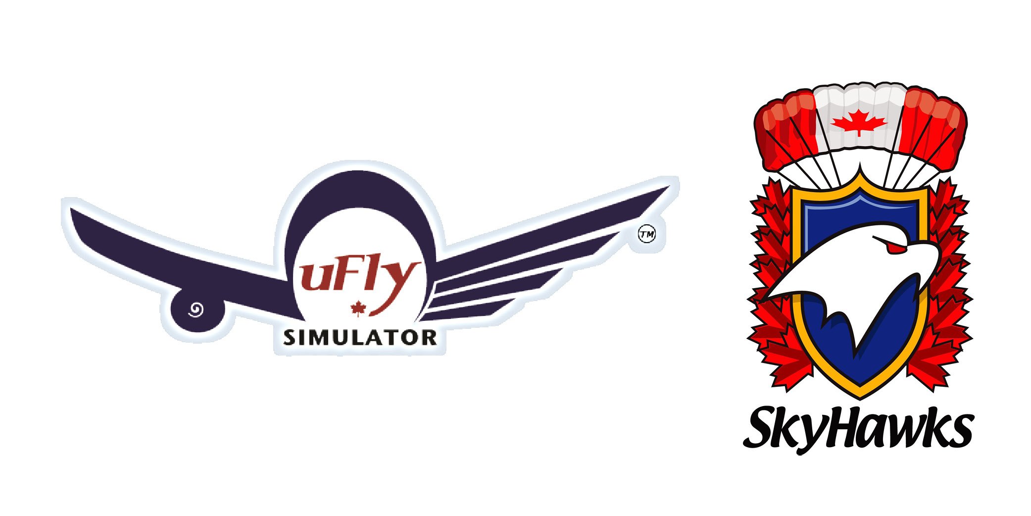 Ufly Simulator and Sky Hawks logo