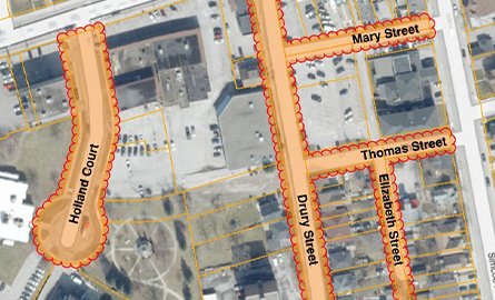 Aerial view of new roundabout at the SWAR project site