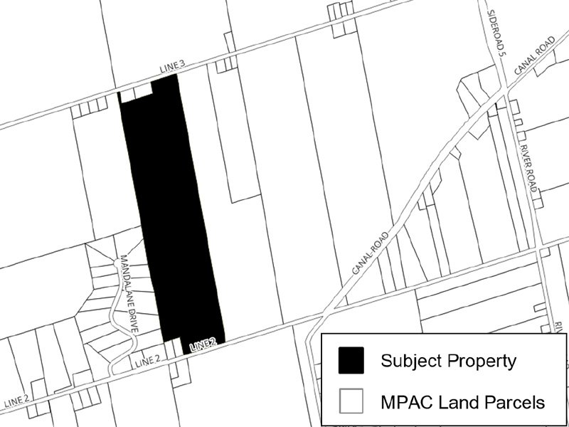 Map of zone location for proposed amendment