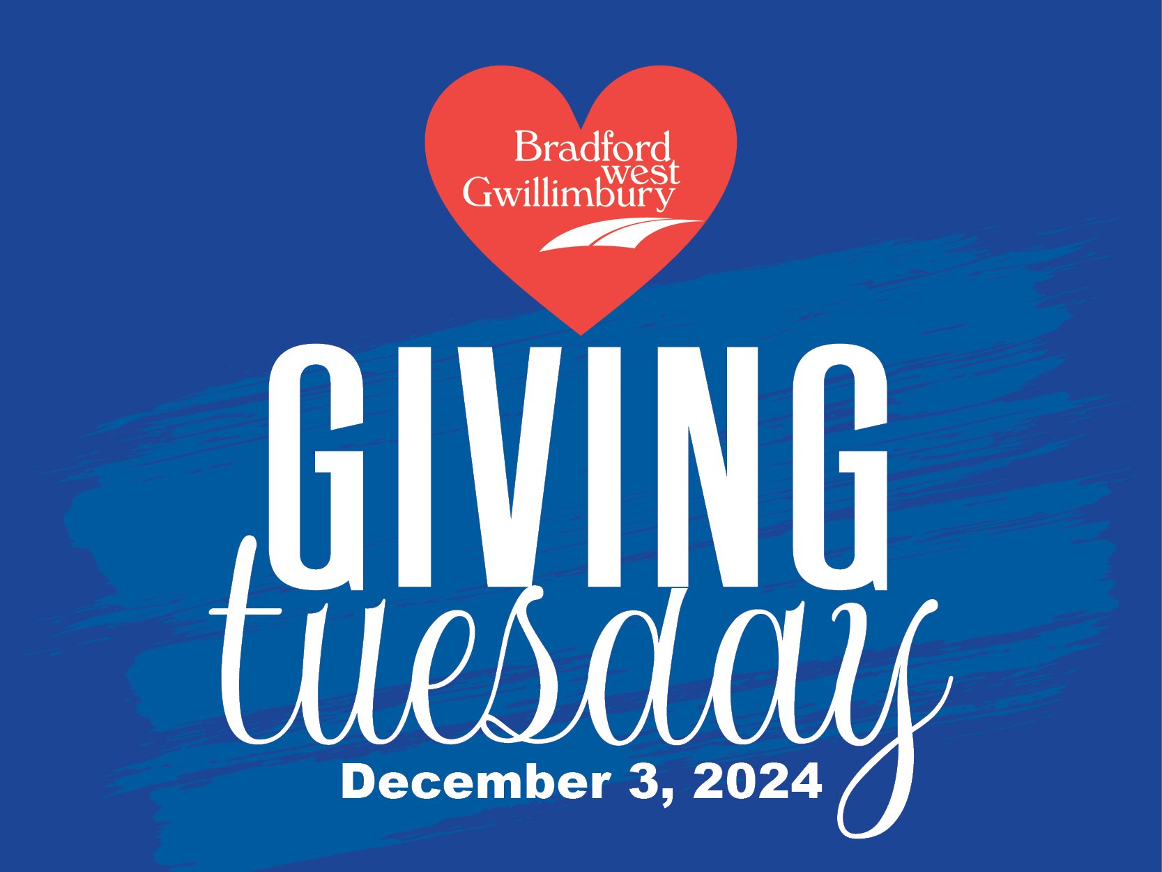 Graphic of words saying Giving Tuesday with red heart