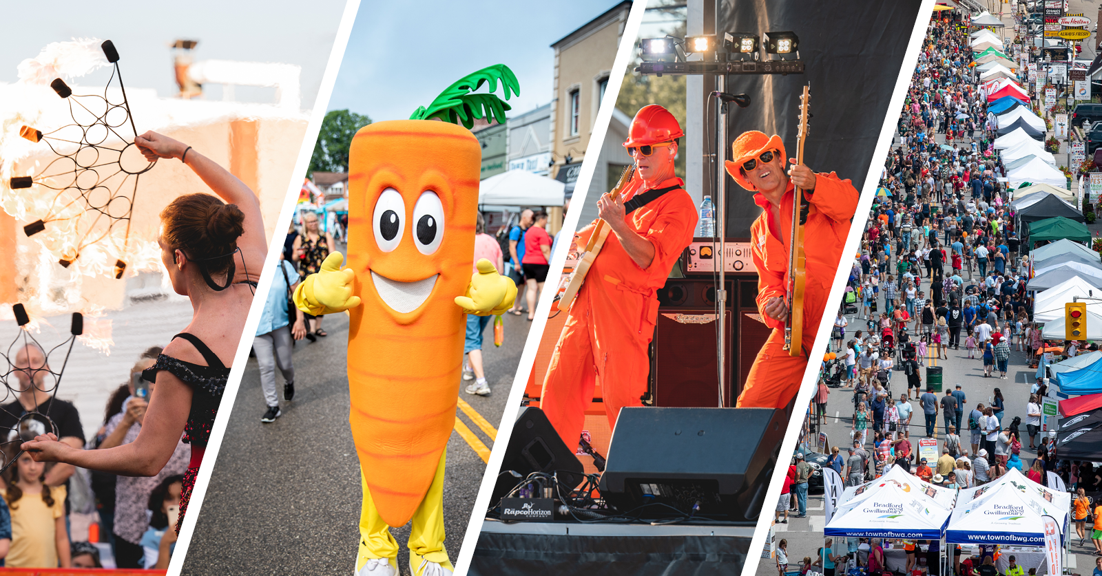 Carrot Fest promo image illustrating entertainers and vendor fair from 2022